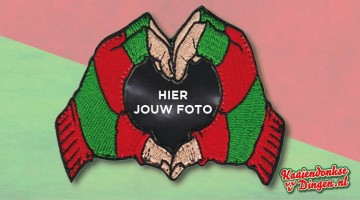 Handen fotolijstje rood/groen